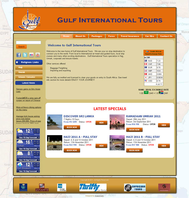 Gulf International Tours Home Page