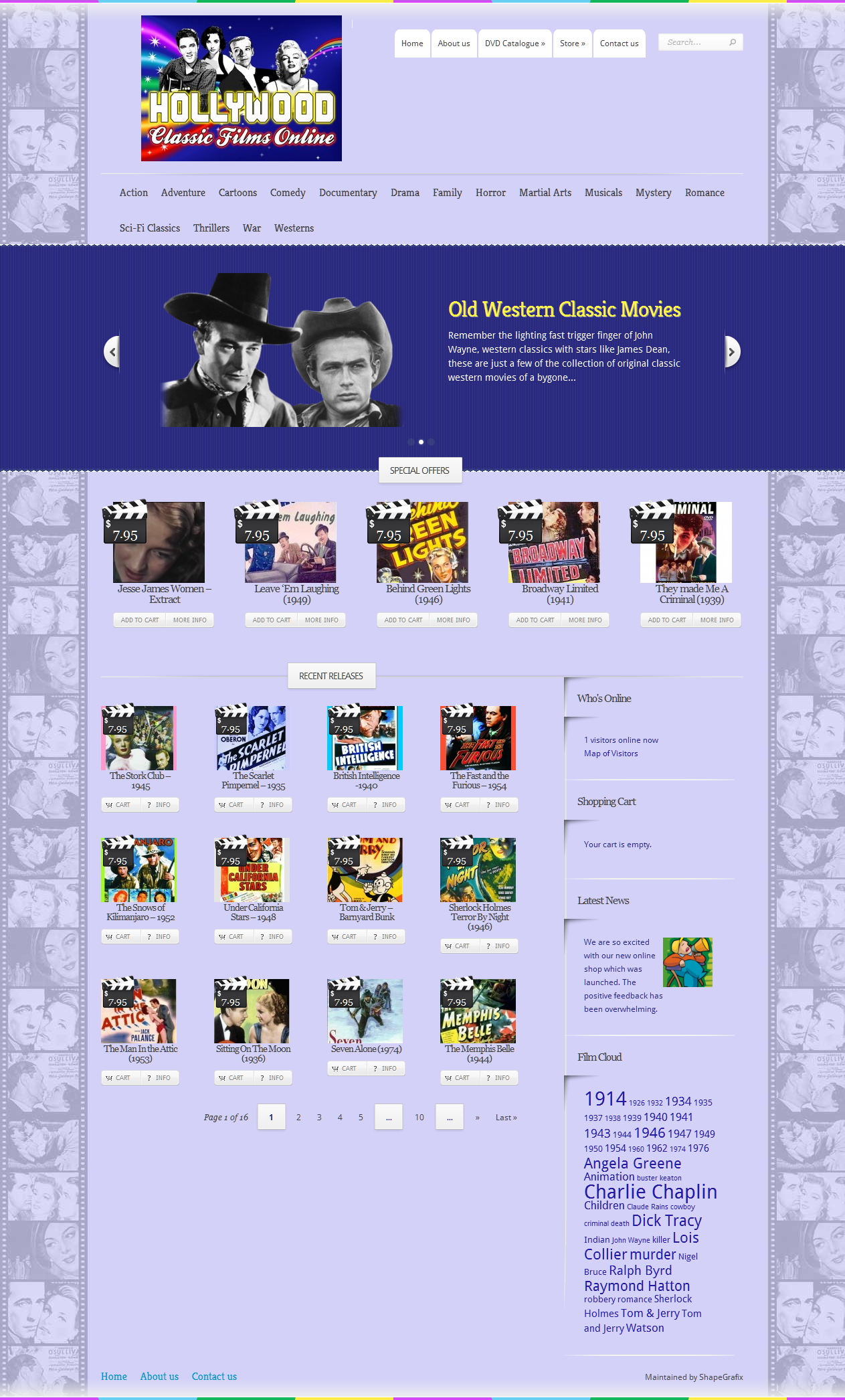 Hollywood Films Online Page