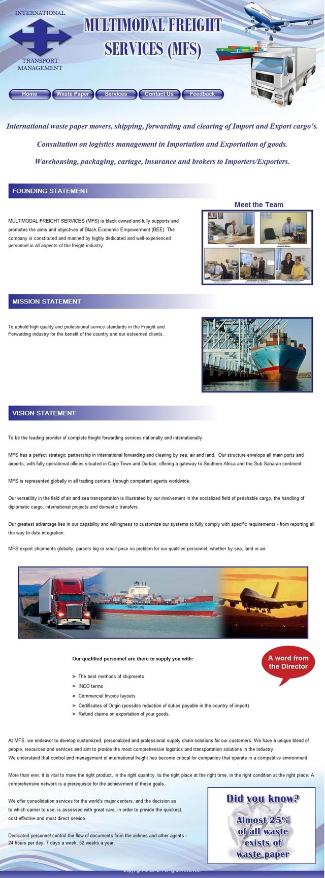 MultiModal Freight Services