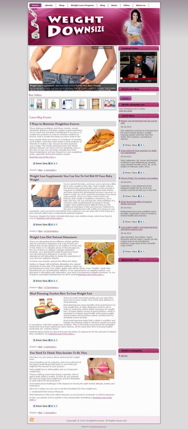 Weight Downsize Online Shop