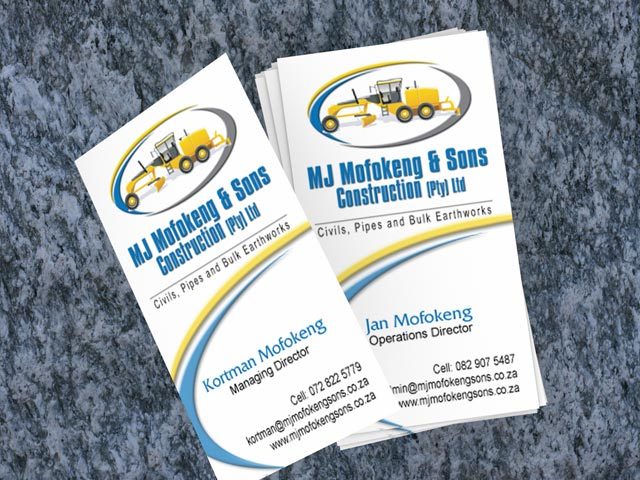 Mofokeng Construction Business Cards