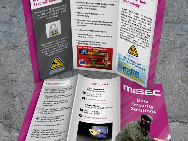MiSEC Data Security Solutions Brochure Design
