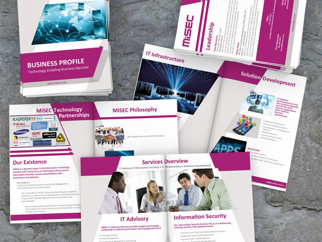 MiSEC Data Security Solutions Business Profile Design