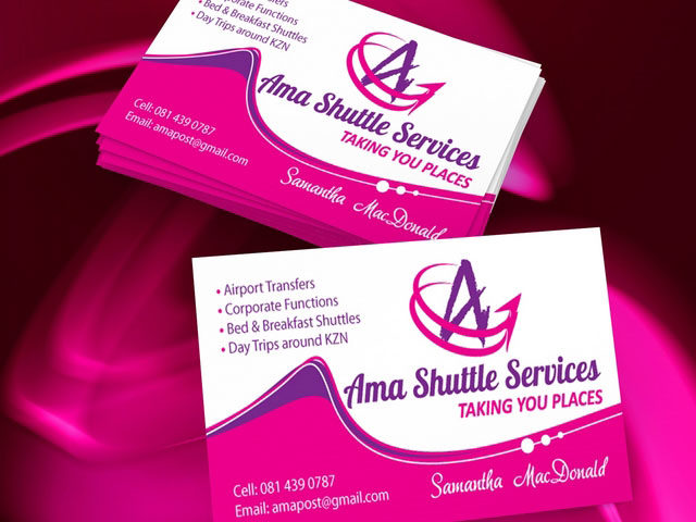Ama Shuttle Services business cards